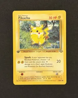 Pokemon TCG Pikachu 60/64 1st Edition Jungle Set Regular WOTC Vintage NM - Image 1