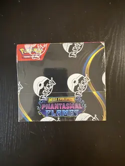 Pokemon Mega Evolution Phantasmal Flames Booster Box Sealed In Acrylic Case - Image 2