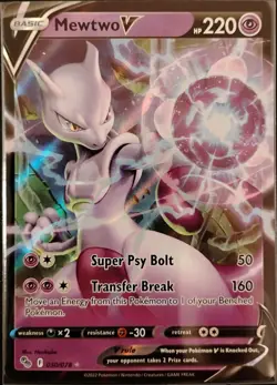 Mewtwo V 030/078, Pokemon GO, Ultra Rare, NM, Pokemon Tcg - Image 1