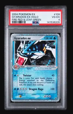 PSA 4 2004 POKEMON EX FIRE RED & LEAF GREEN #109 GYARADOS EX-HOLO - Image 1