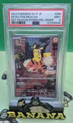 PSA 9 Detective Pikachu 098/SV-P Nintendo Switch Promo Japanese Pokemon 2023 - Image 1