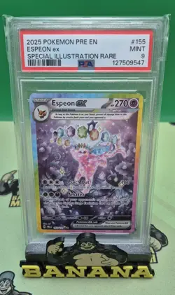 Pokemon TCG Prismatic Evolutions Espeon ex SIR 155/131 MINT PSA 9 - Image 1