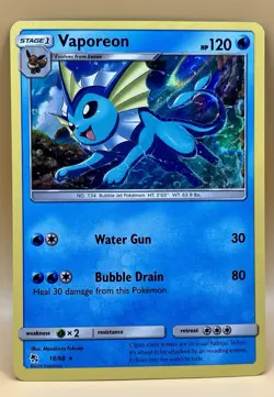 Vaporeon 18/68 – Hidden Fates (Holo Rare) - NM - 2019 Pokemon TCG - Image 1