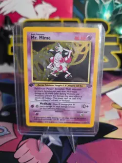 1999 Pokemon TCG Mr. Mime Jungle 22/64 1st Edition Rare Card 6/64 Holo - Image 1