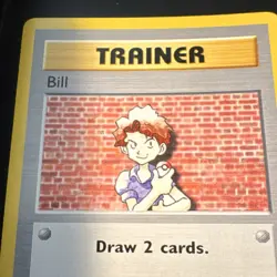 Pokemon TCG Bill 91/102 1st Edition Shadowless Base Set Common 1999 - Image 2