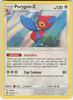 Porygon-Z 105/147 Holo Rare Burning Shadows Pokemon Lightly Played - Image 1