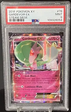 Pokemon 2016 XY Steam Siege 78/114 Ultra Rare Holo Gardevoir EX PSA 9 Mint - Image 1