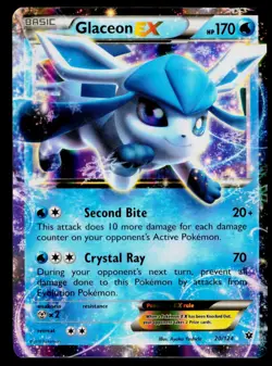 Glaceon EX - Holo 20/124 Ultra Rare Pokemon XY - Fates Collide NM - Image 1