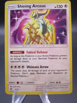 2017 Pokemon Card Shining Arceus 57/73 Shining Legends Holo - Legendsonmain - Image 1