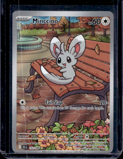 Pokemon Minccino Illustration Rare Scarlet & Violet Black Bolt 152/086 - Image 1