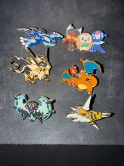 Pokemon Assorted Lot Plastic Coins, Pins, Tin Ball - Image 1