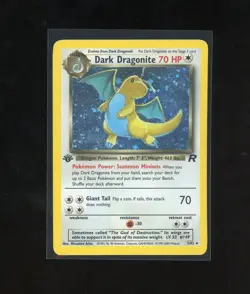 1ST EDITION 2000 Team Rocket Dark Dragonite 5/82 Holo Foil Rare Pokemon - Image 1