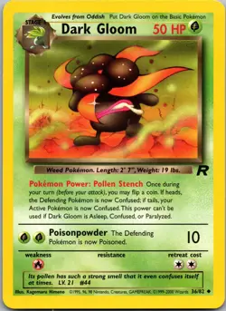 Dark Gloom 36/82 Uncommon Team Rocket Pokemon Unlimited Near Mint - Image 1
