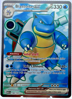 Blastoise EX - Pokemon - Scarlet & Violet - 151 - MEW EN 184/165 - Full Art - Image 1