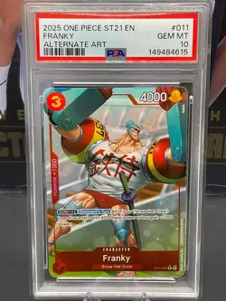 2025 One Piece English ST21-001 Franky Alternate Art PSA 10 GEM MINT - Image 1