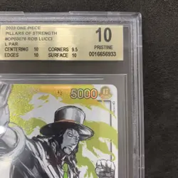 Rob Lucci One Piece Pillars of Strength OP03-076 Alt Art Leader BGS 10 Pristine - Image 3