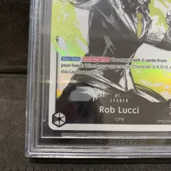 Rob Lucci One Piece Pillars of Strength OP03-076 Alt Art Leader BGS 10 Pristine - Image 4