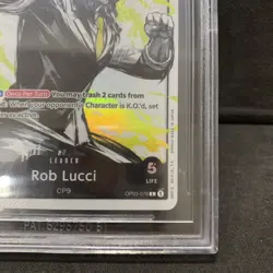 Rob Lucci One Piece Pillars of Strength OP03-076 Alt Art Leader BGS 10 Pristine - Image 5