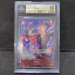 SANJI Alternate Art OP01-013 One Piece Romance Dawn PRE ERRATA BGS 10 Pristine - Image 1