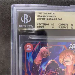 SANJI Alternate Art OP01-013 One Piece Romance Dawn PRE ERRATA BGS 10 Pristine - Image 2