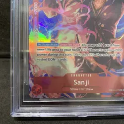 SANJI Alternate Art OP01-013 One Piece Romance Dawn PRE ERRATA BGS 10 Pristine - Image 4