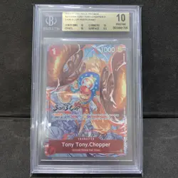 Tony Tony Chopper (3on3 Cup Top Prize) BGS 10 2023 One Piece Promo ST01-006 Eng - Image 1
