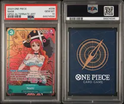 PSA 10 GEM MINT - NAMI ALTERNATE ART OP02-036 - One Piece Paramount War Eng - Image 3