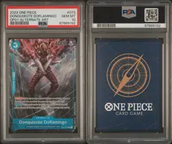 One Piece PSA 10 Donquixote Doflamingo (Alt Art) Romance Dawn OP01-073 ENG - Image 3