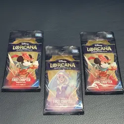 Disney Lorcana TCG: The First Chapter Booster Pack x3 Sealed Brand New Japanese - Image 1