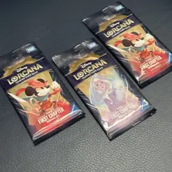 Disney Lorcana TCG: The First Chapter Booster Pack x3 Sealed Brand New Japanese - Image 2
