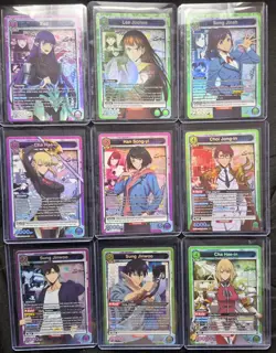 Solo Leveling Union Arena 9 Card Super Rare Lot Sung Jinwoo, Esil, Sung Jinah - Image 1