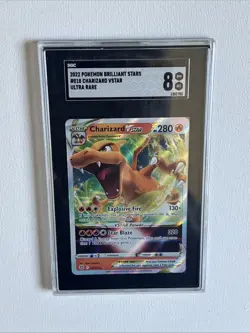 Pokemon TCG Charizard VSTAR Holo Ultra Rare Card 018/172 Brilliant Stars - Image 3