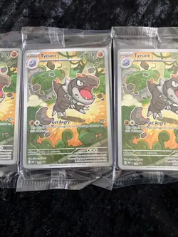 Pokemon Tyrunt #070 Perfect Order Promo Black Star ⭐ Card Full Art Sealed X4! - Image 3