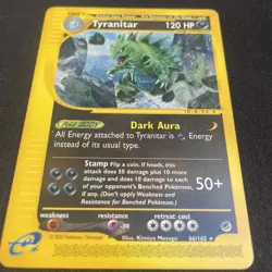 Tyranitar - 66/165 - Pokemon Expedition Non Holo Rare Card ex condition - Image 3
