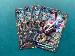 Imperialdramon: Dragon Mode BT12-030 Playset Across Time Digimon Card Game x4 - Image 1