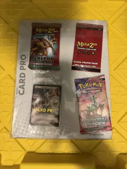 1x Sealed Card Pro + METAZOO Magazine Vol #1 ALPHA PROMO + DEMO + Pokemon Packs - Image 1