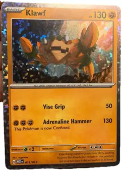 Pokemon TCG Klawf 011/015 McDonalds 2023 Promo Confetti Holo Card Lp - Image 1