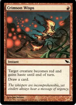 2008 Magic The Gathering Shadowmoor Crimson Wisps #88 Light Play - Image 1