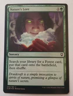 1x Nature's Lore FOIL CLB Battle for Baldur's Gate MTG NM - Image 1