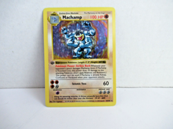 Pokemon 1st Edition Shadowless Holo-Foil Rare Card, Machamp, Base Set, 8/102 - Image 1