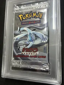 Pokemon WOTC Neo Genesis Unlimited Booster Pack Sealed Lugia PSA Graded 8 - Image 3