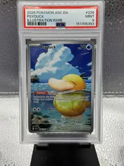 psyduck 226/217 ascended heroes pokemon tcg Psa 9 - Image 1