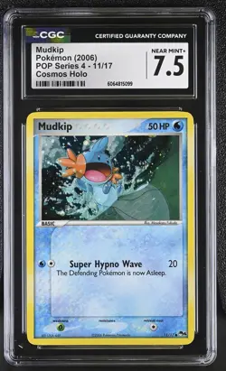 CGC 7.5 Mudkip 2006 POP Series 4 11/17 Cosmos Holo Pokemon Card - Image 1