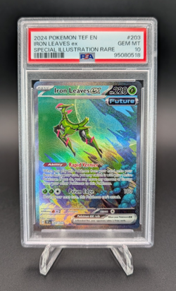 Iron Leaves ex 2024 Pokemon TEF EN Special Illustration Rare #203 PSA 10 - Image 1