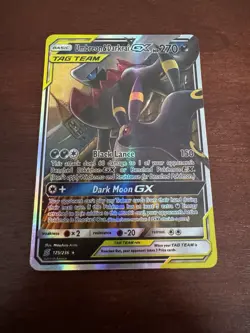 Umbreon & Darkrai GX Tag Team 125/236 Holo Pokemon Card – VG - NM - See Photos - Image 1