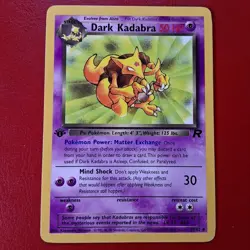 Dark Kadabra 39/82 Team Rocket Regular First Edition Wotc Pokemon Card Lp - Image 1