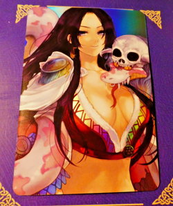 One Piece Waifu Anime Pos Card Prism Holo Mirror Carte Boa Mint - Image 1