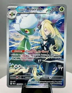 Pokemon TCG Cynthias Roserade Illustration Rare SV10: Destined Rivals 184/182 NM - Image 1