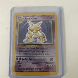 Pokemon TCG Alakazam Base Set Rate Non Graded Excellent Condition - Image 1