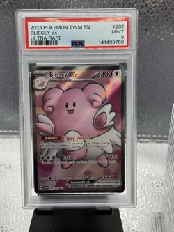 PSA 9 MINT 2024 Pokemon Twilight Masquerade BLISSEY EX #201 Ultra Rare - Image 1